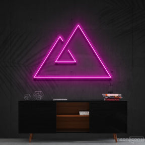 "Abstract Mountains" Neon Sign 60cm (2ft) / Pink / Cut to Shape by Neon Icons