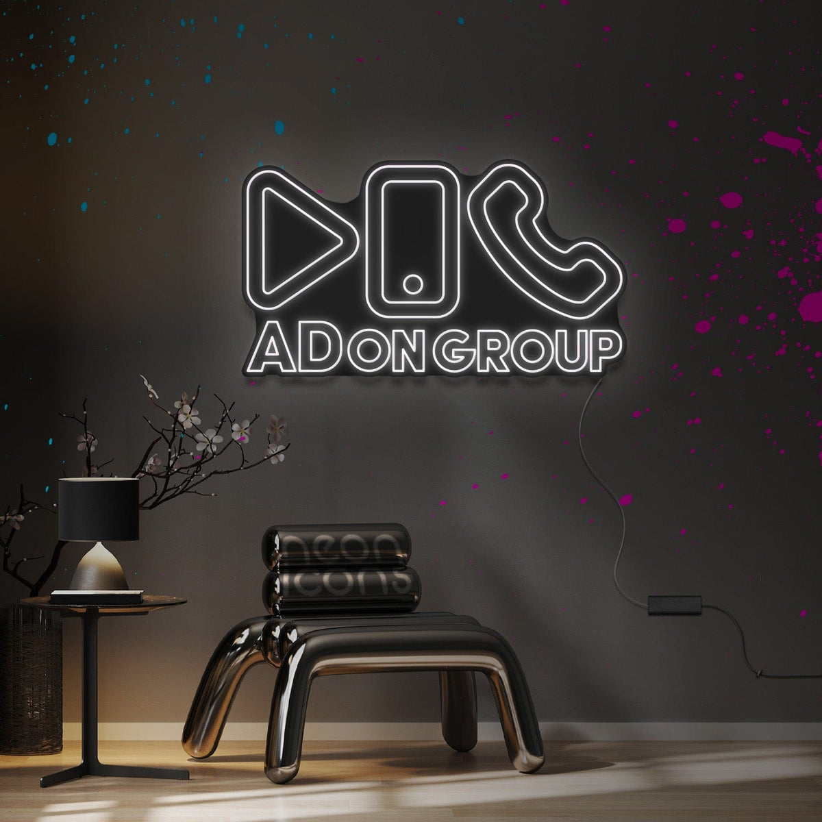 "Adongroup" Custom Neon Sign