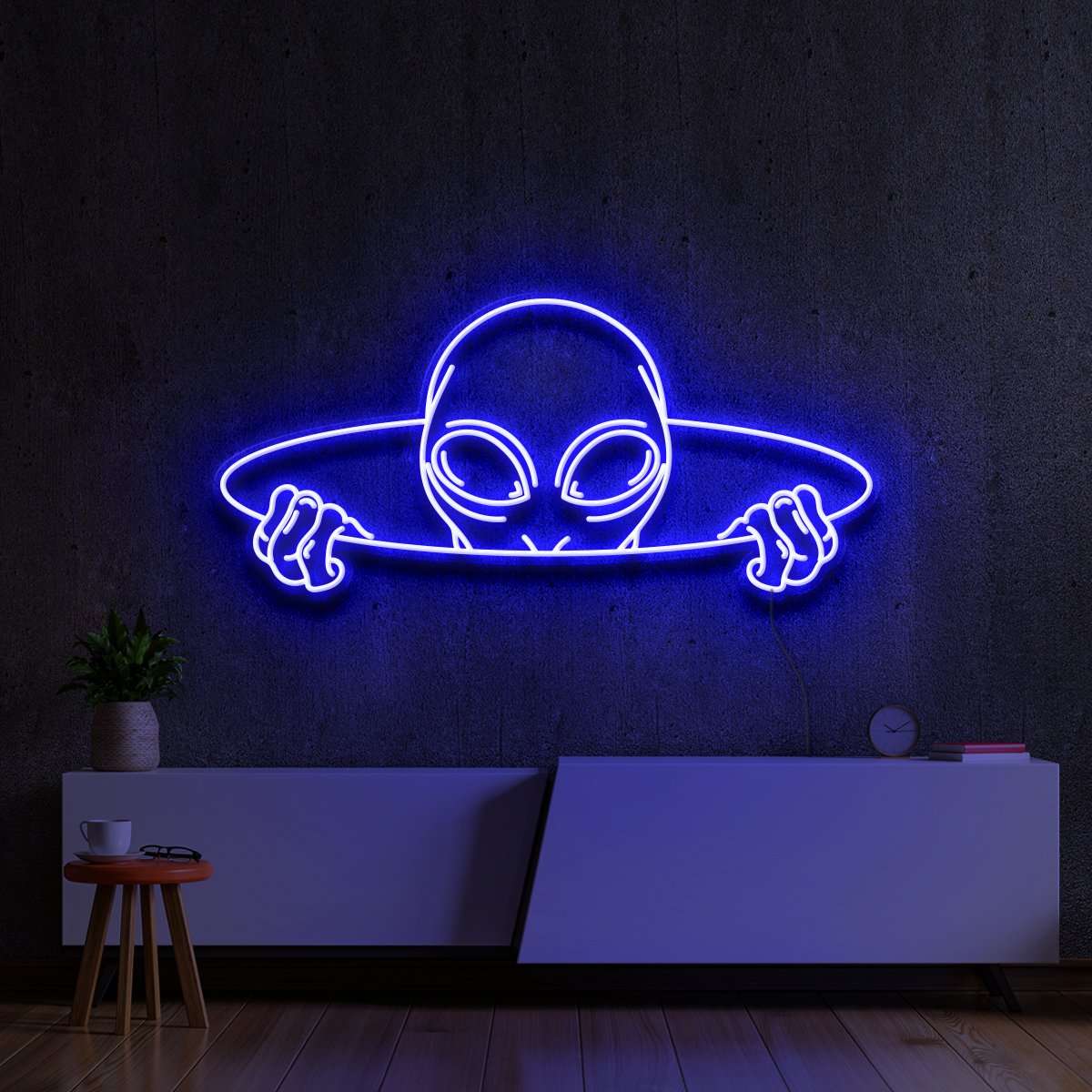 "Alien Portal" Neon Sign 60cm (2ft) / Blue / LED Neon by Neon Icons