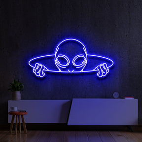 "Alien Portal" Neon Sign 60cm (2ft) / Blue / LED Neon by Neon Icons