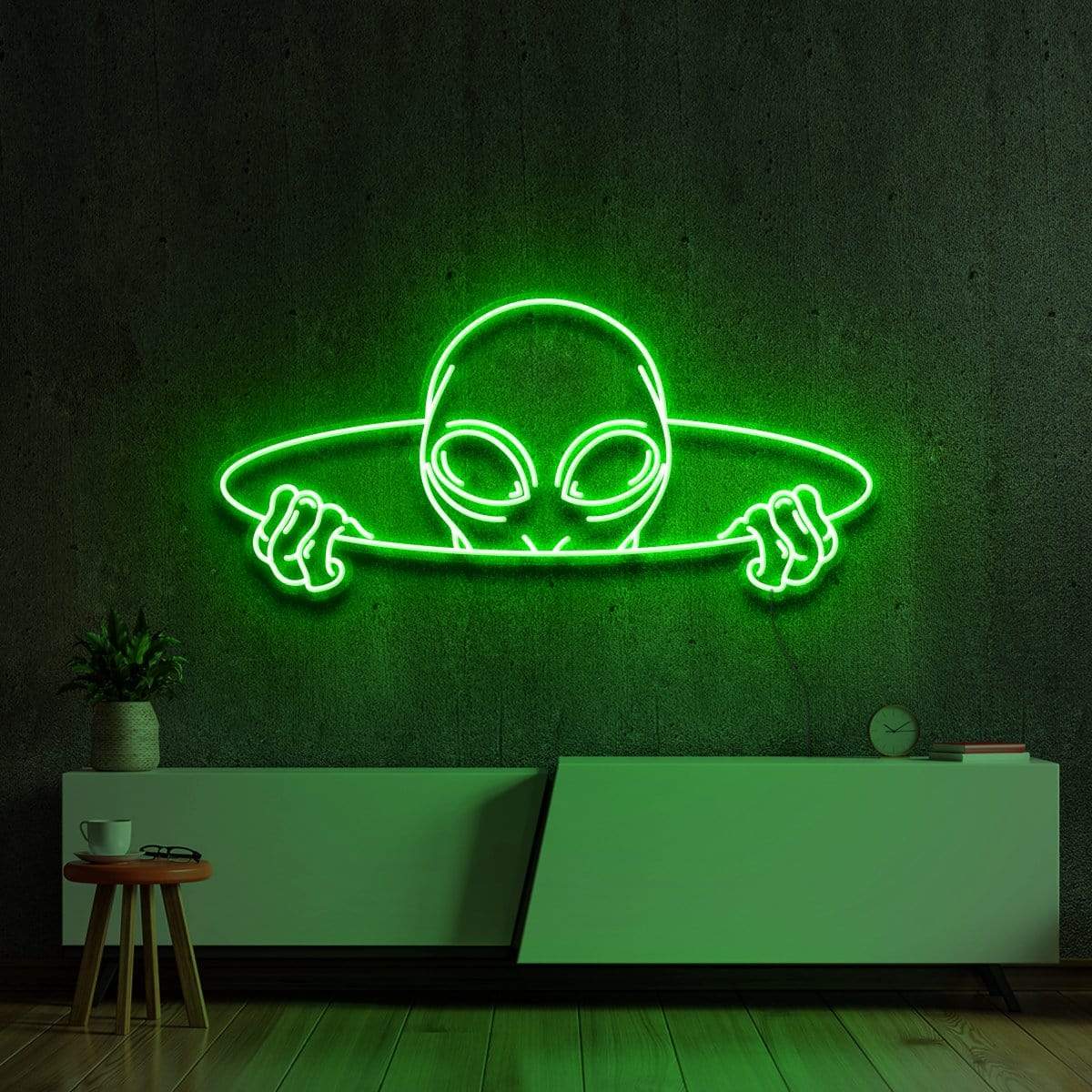 "Alien Portal" Neon Sign 60cm (2ft) / Green / LED Neon by Neon Icons