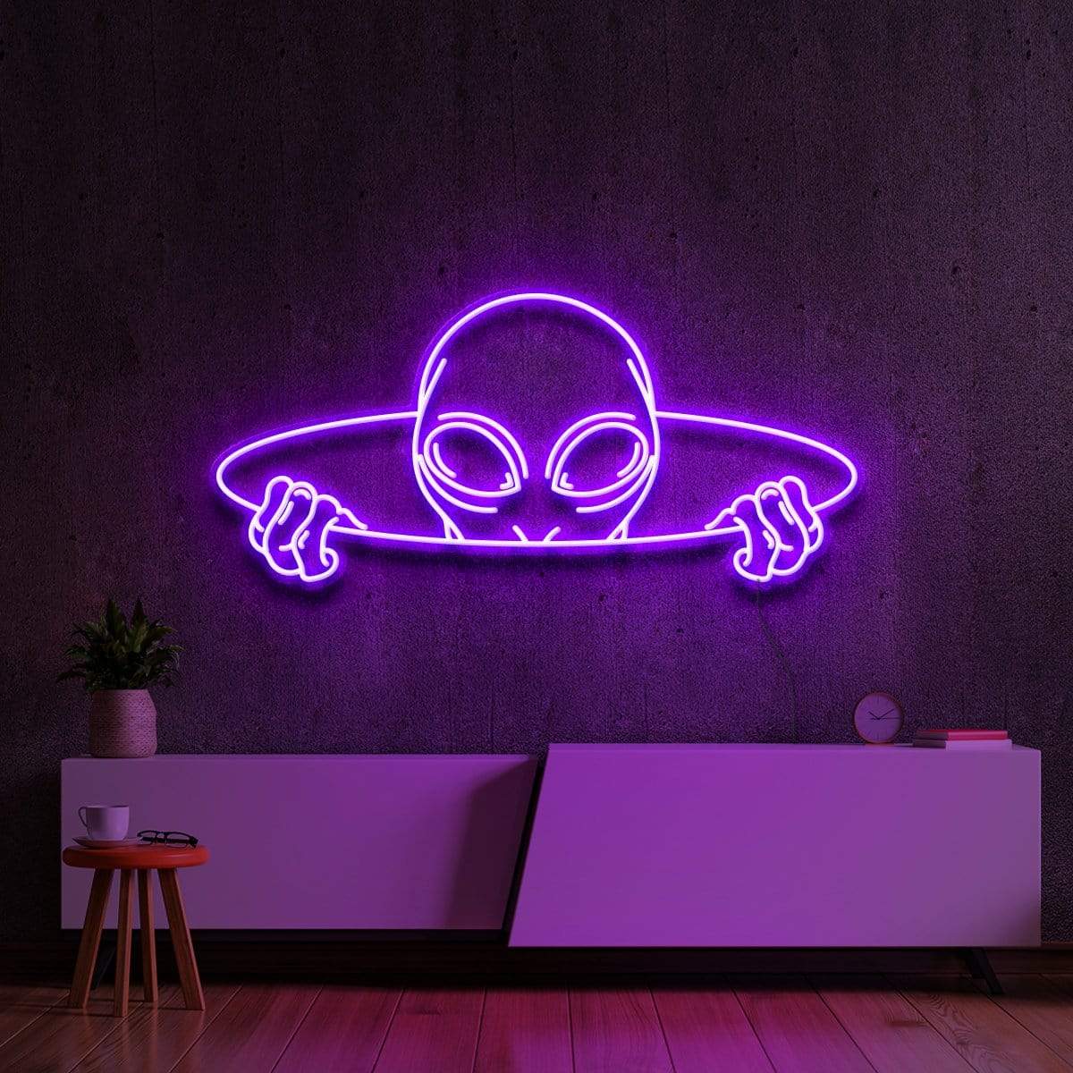 "Alien Portal" Neon Sign 60cm (2ft) / Purple / LED Neon by Neon Icons