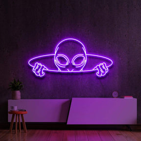 "Alien Portal" Neon Sign 60cm (2ft) / Purple / LED Neon by Neon Icons