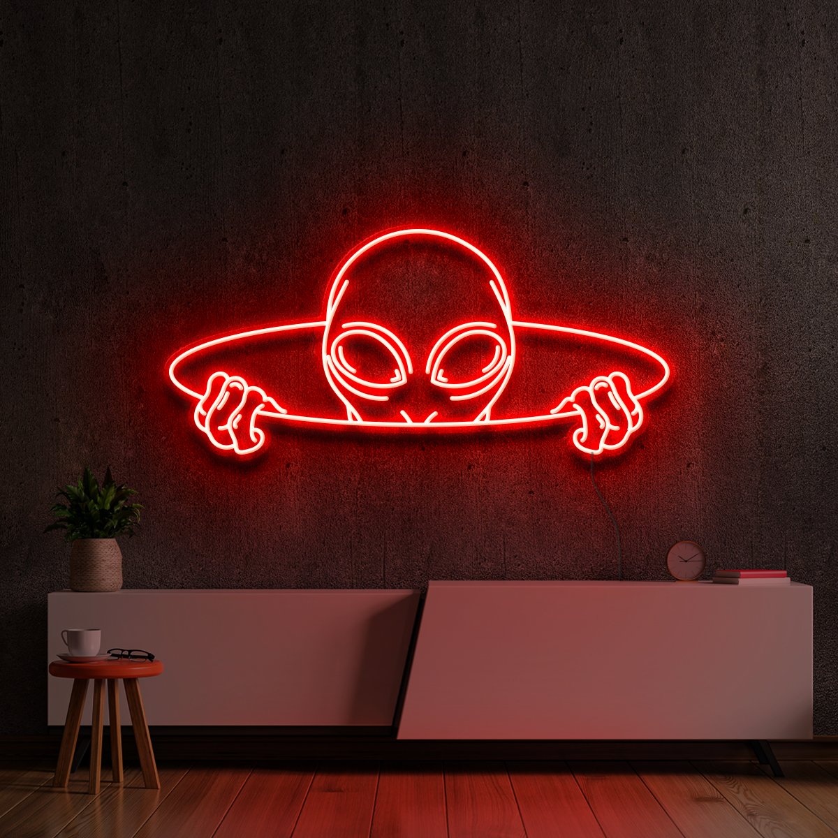 "Alien Portal" Neon Sign 60cm (2ft) / Red / LED Neon by Neon Icons