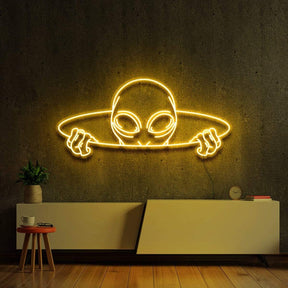 "Alien Portal" Neon Sign 60cm (2ft) / Yellow / LED Neon by Neon Icons