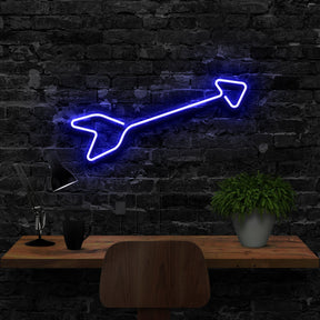 "Arrow" Neon Sign 40cm (1.3ft) / Blue / LED Neon by Neon Icons