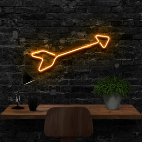 "Arrow" Neon Sign 40cm (1.3ft) / Orange / LED Neon by Neon Icons