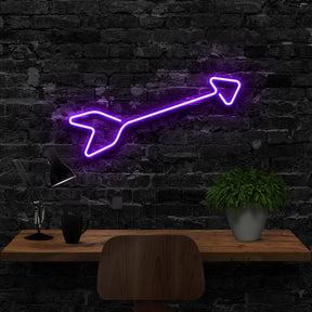 "Arrow" Neon Sign 40cm (1.3ft) / Purple / LED Neon by Neon Icons