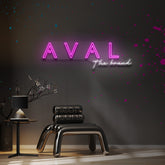 "AVAL" Custom Neon Sign