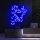 "Baby Girl" Neon Sign for Beauty Salons & Cosmetic Studios 90cm (3ft) / Blue / LED Neon by Neon Icons