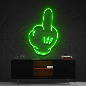 "Bad Attitude" Mickey Neon Sign 60cm (2ft) / Green / Cut to Shape by Neon Icons