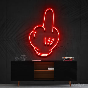 "Bad Attitude" Mickey Neon Sign 60cm (2ft) / Red / Cut to Shape by Neon Icons