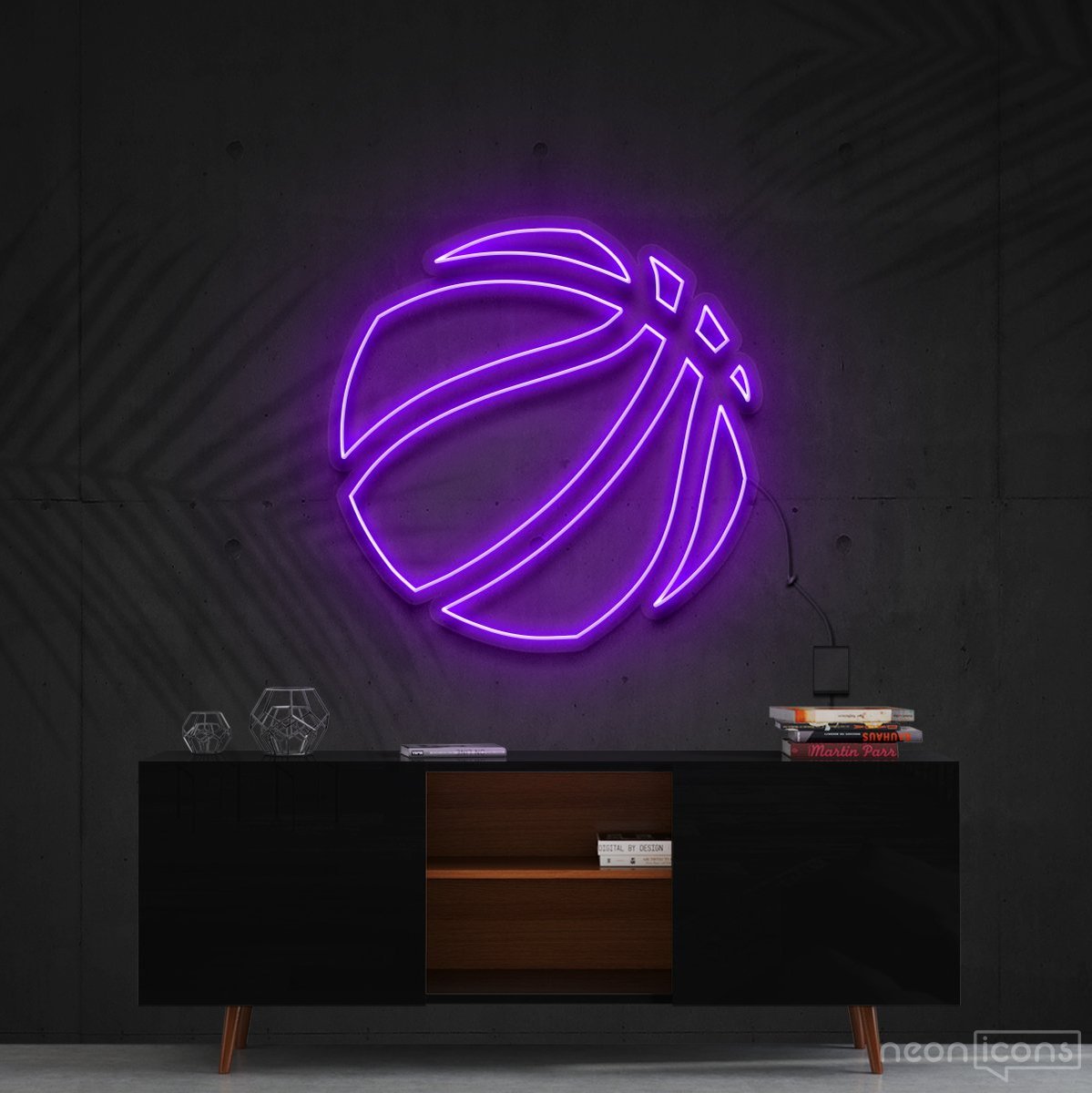 "Ball Is Life" Neon Sign 60cm (2ft) / Purple / Cut to Shape by Neon Icons