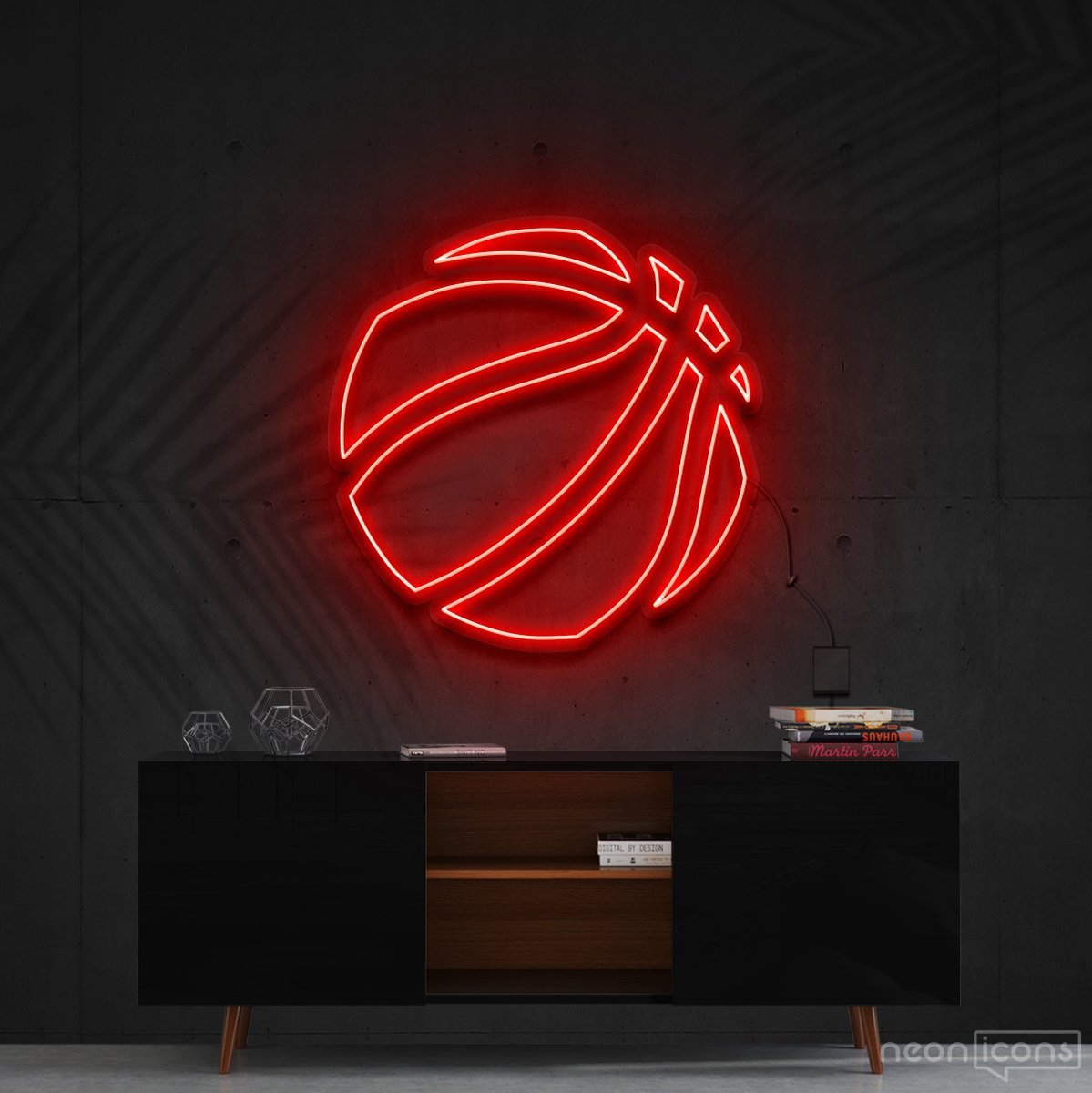 "Ball Is Life" Neon Sign 60cm (2ft) / Red / Cut to Shape by Neon Icons