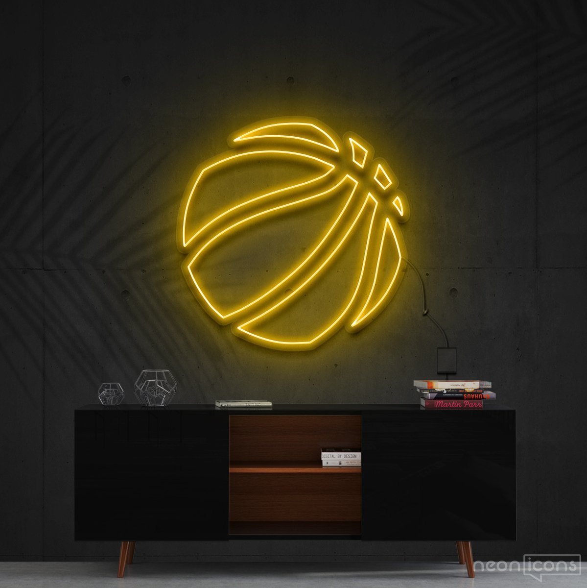 "Ball Is Life" Neon Sign 60cm (2ft) / Yellow / Cut to Shape by Neon Icons