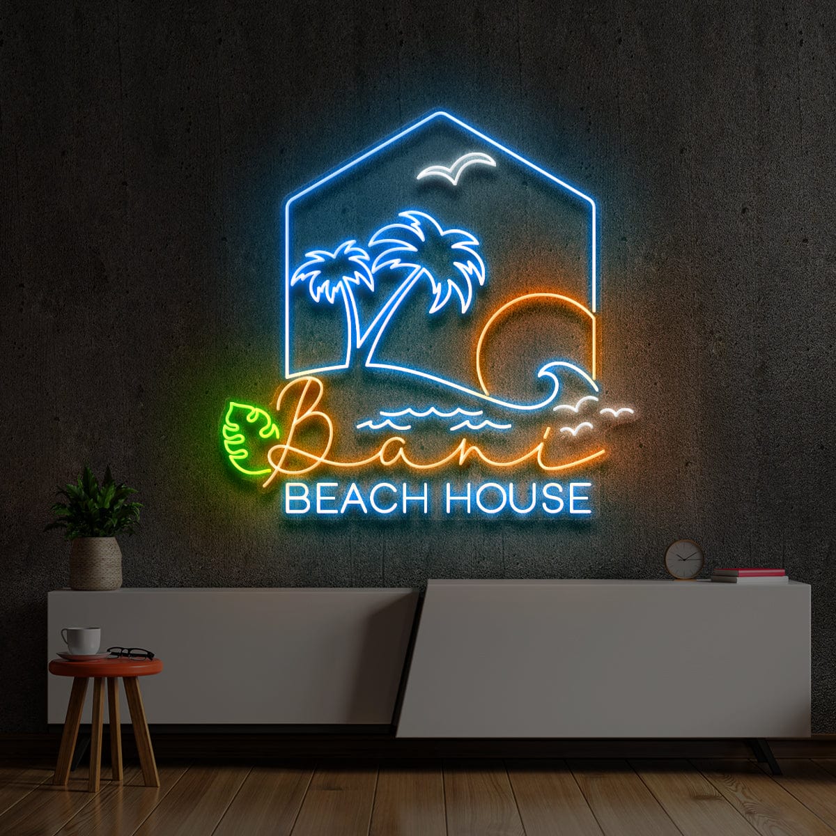 "Bani Beach House" Custom Neon Sign