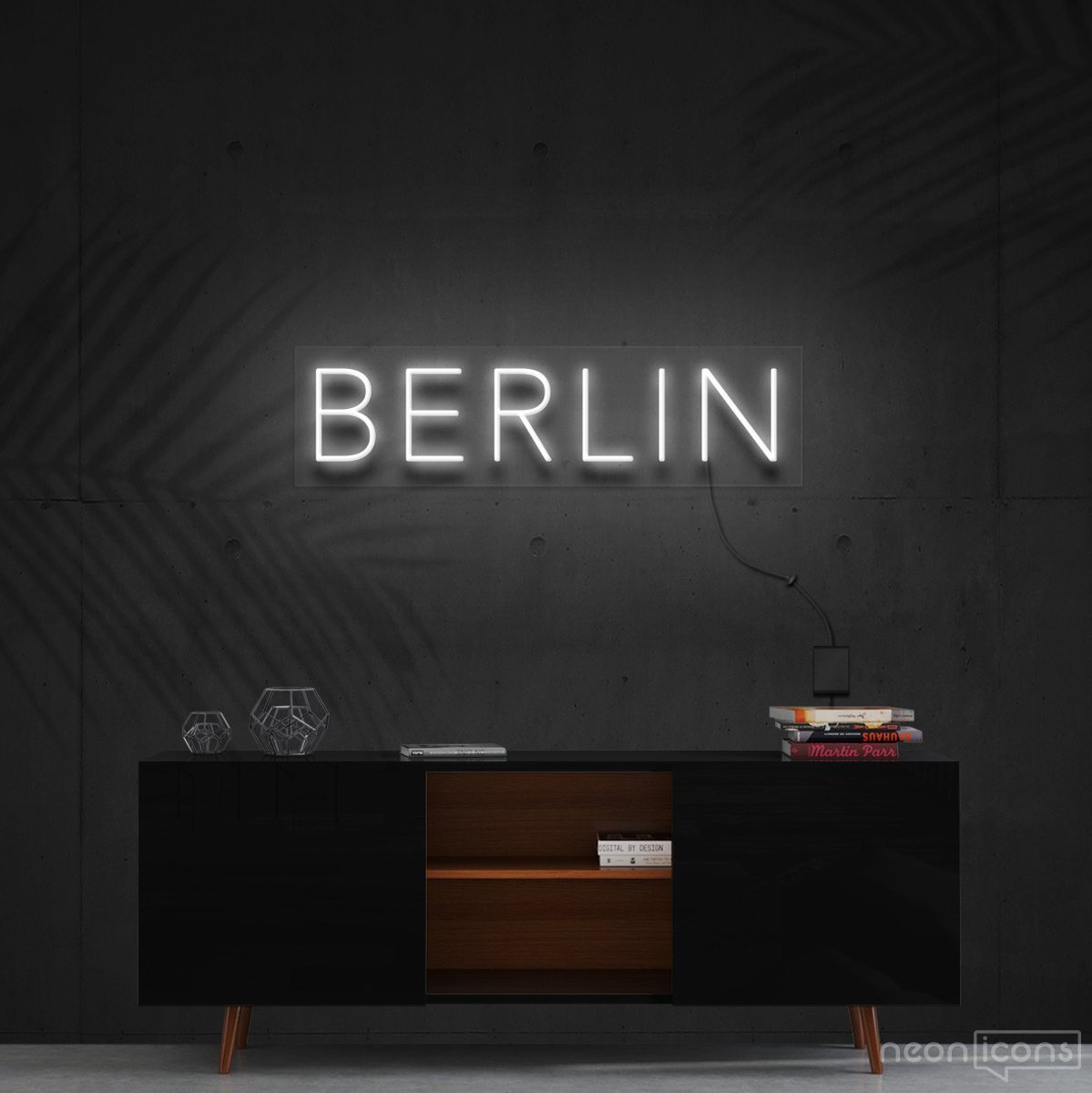 "Berlin" Neon Sign 60cm (2ft) / White / Cut to Shape by Neon Icons