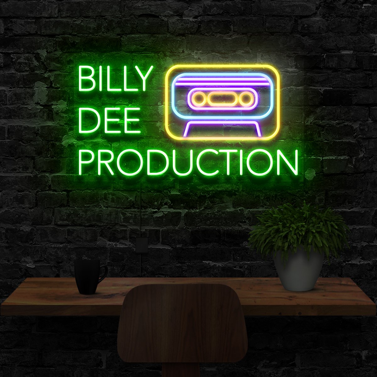 "Billy Dee Production" Custom Neon Sign