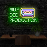 "Billy Dee Production" Custom Neon Sign