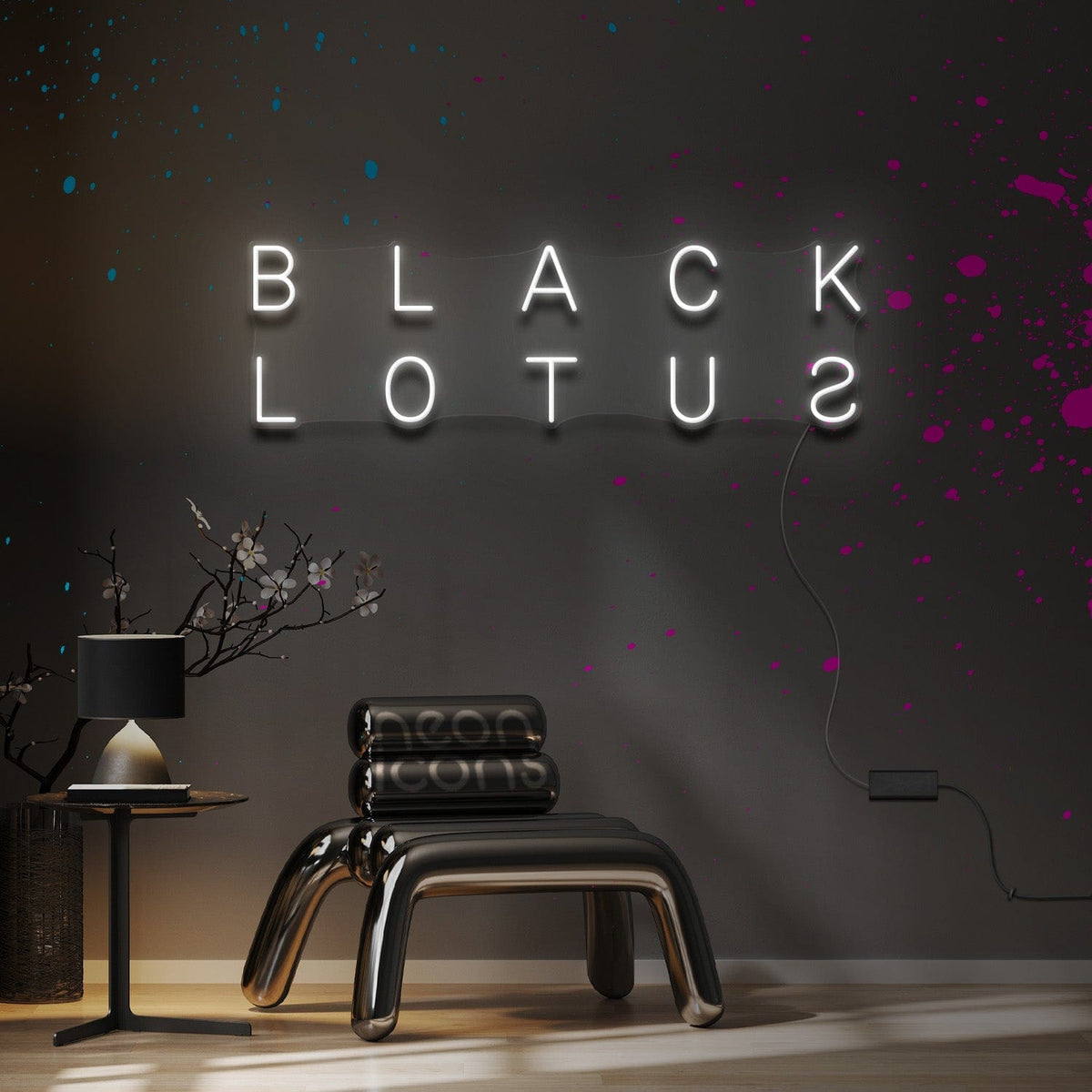 "Black Lotus" Custom Neon Sign