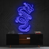 "Blood of The Dragons" Neon Sign 90cm (3ft) / Blue / Cut to Shape by Neon Icons