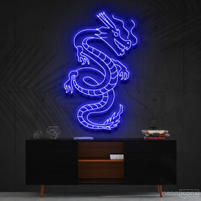 "Blood of The Dragons" Neon Sign 90cm (3ft) / Blue / Cut to Shape by Neon Icons