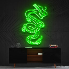 "Blood of The Dragons" Neon Sign 90cm (3ft) / Green / Cut to Shape by Neon Icons