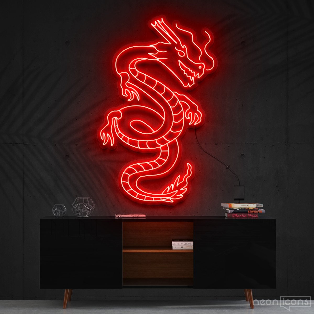 "Blood of The Dragons" Neon Sign 90cm (3ft) / Red / Cut to Shape by Neon Icons