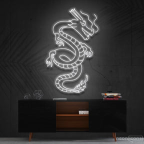 "Blood of The Dragons" Neon Sign 90cm (3ft) / White / Cut to Shape by Neon Icons