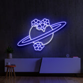 "Blooming Jupiter" Multicolour Neon Sign 60cm (2ft) / Blue / LED Neon by Neon Icons