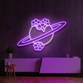 "Blooming Jupiter" Multicolour Neon Sign 60cm (2ft) / Purple / LED Neon by Neon Icons