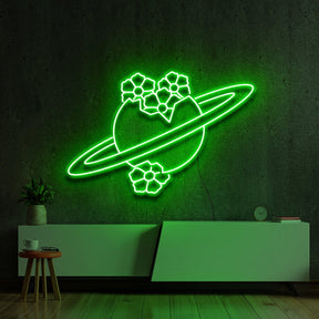 "Blooming Jupiter" Neon Sign 60cm (2ft) / Green / LED Neon by Neon Icons