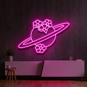 "Blooming Jupiter" Neon Sign 60cm (2ft) / Pink / LED Neon by Neon Icons