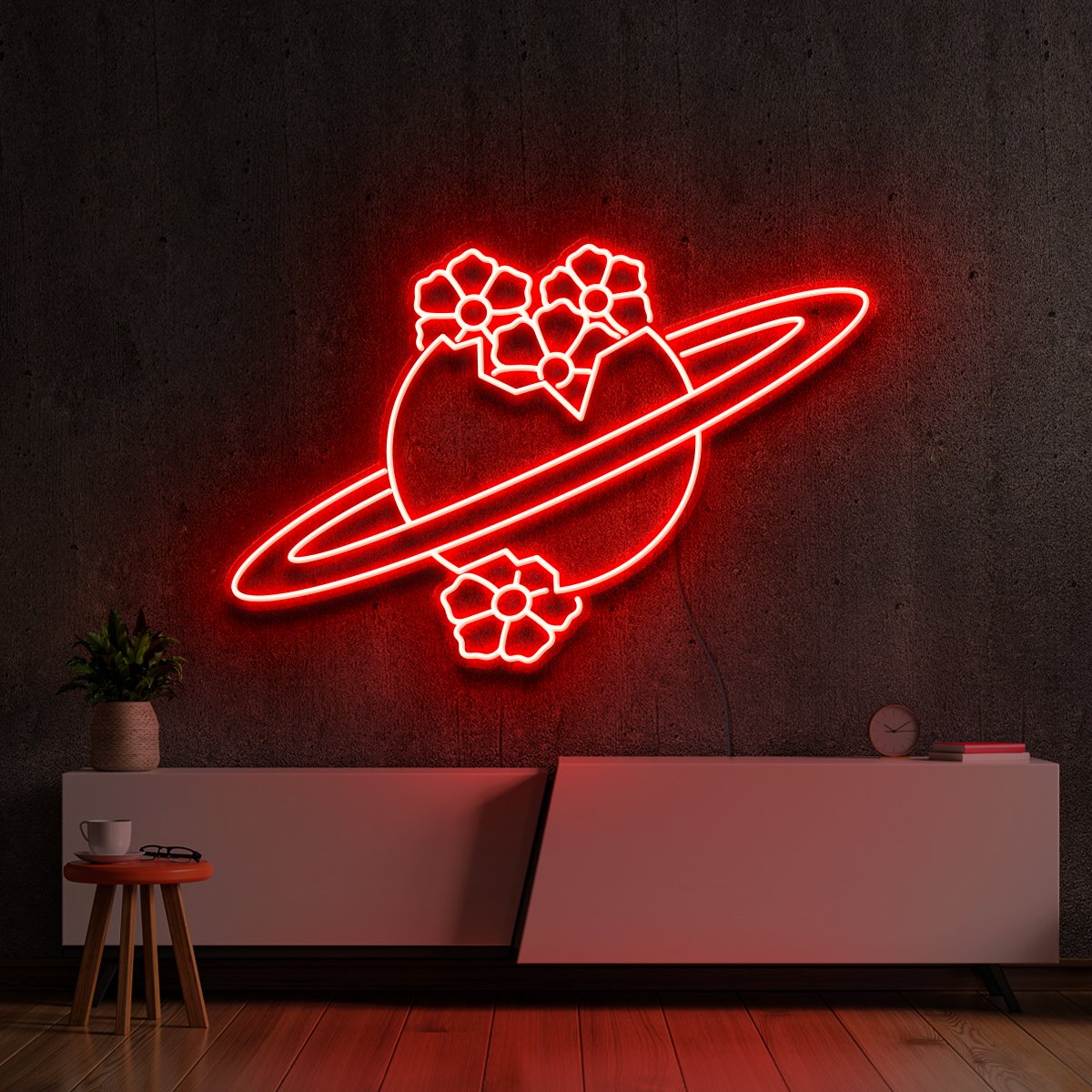 "Blooming Jupiter" Neon Sign 60cm (2ft) / Red / LED Neon by Neon Icons