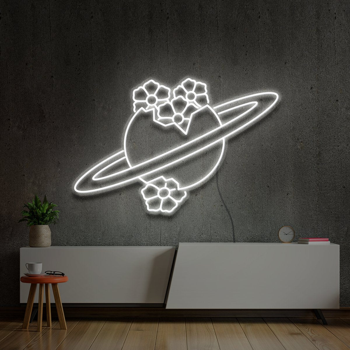 "Blooming Jupiter" Neon Sign by Neon Icons