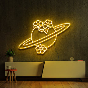 "Blooming Jupiter" Neon Sign by Neon Icons