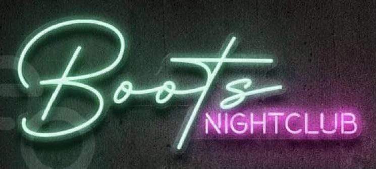 “Boots Nightclub” Custom Neon Sign