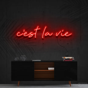 "C'est La Vie" Neon Sign 60cm (2ft) / Red / Cut to Shape by Neon Icons