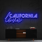 "California Love" Neon Sign 60cm (2ft) / Blue / Cut to Shape by Neon Icons