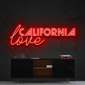 "California Love" Neon Sign 60cm (2ft) / Red / Cut to Shape by Neon Icons