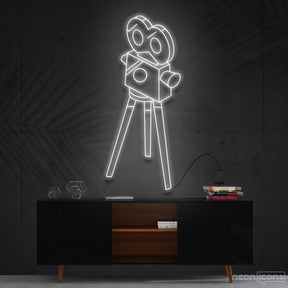 "Camera Roll" Neon Sign 60cm (2ft) / White / Cut to Shape by Neon Icons