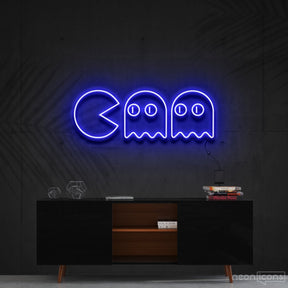 "Chasing Ghosts" Neon Sign 60cm (2ft) / Blue / Cut to Shape by Neon Icons