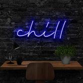 "Chill" Neon Sign 40cm (1.3ft) / Blue / LED Neon by Neon Icons