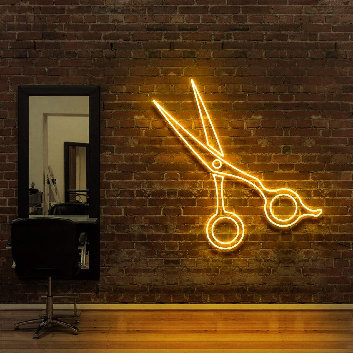 "Clippers" Neon Sign for Hair Salons & Barbershops 60cm (2ft) / Yellow / LED Neon by Neon Icons