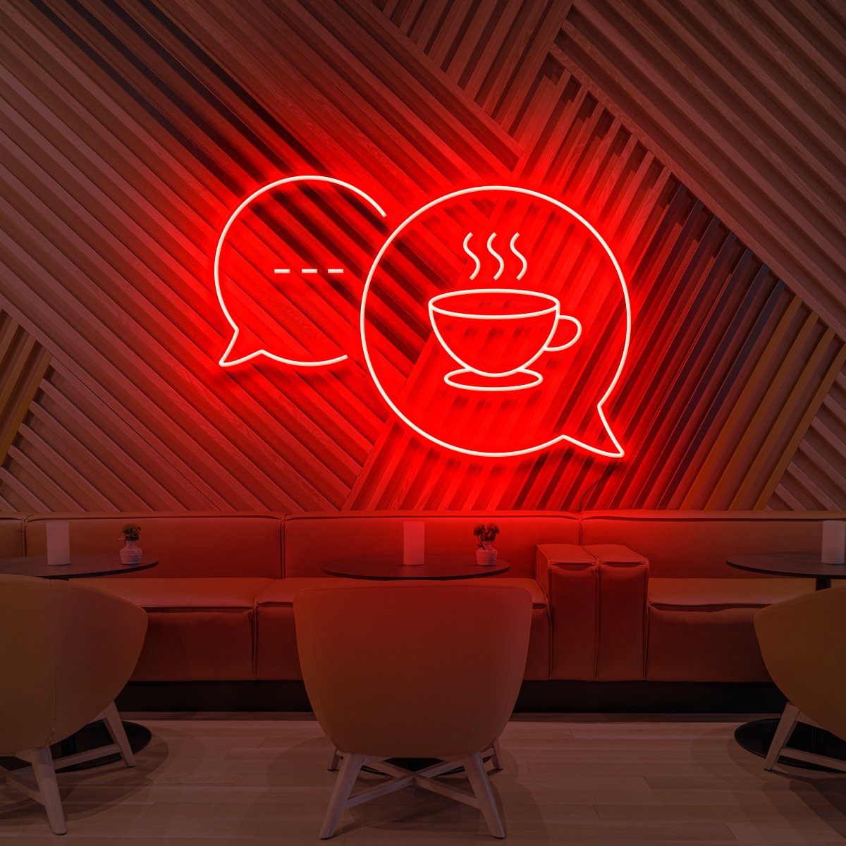 "Coffee Chats" Neon Sign for Cafés by Neon Icons