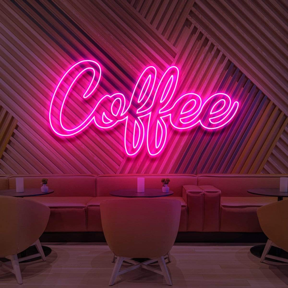 "Coffee" Neon Sign for Cafés 60cm (2ft) / Pink / LED Neon by Neon Icons