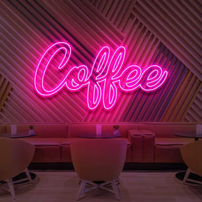 "Coffee" Neon Sign for Cafés 60cm (2ft) / Pink / LED Neon by Neon Icons