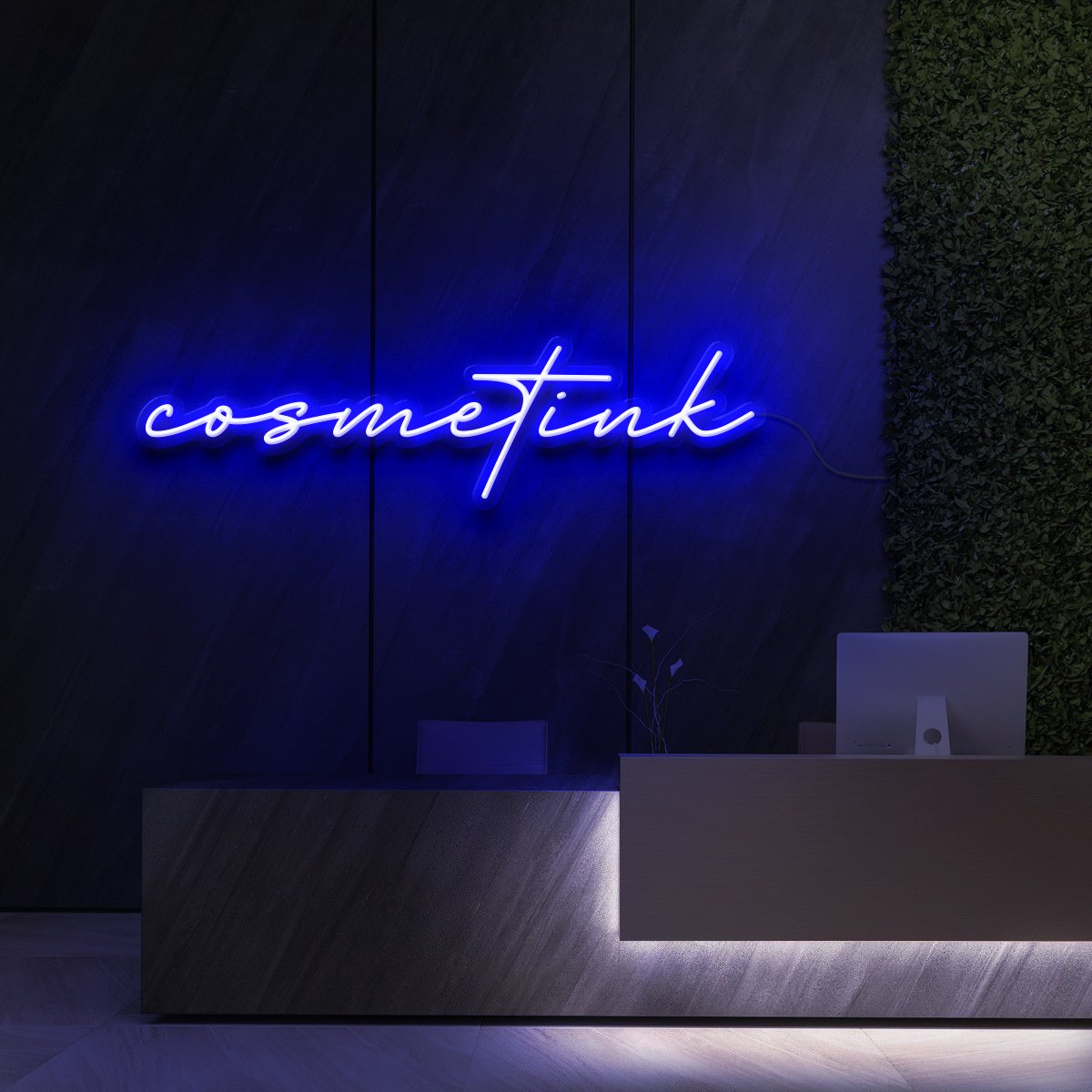 "Cosmetink" Neon Sign for Beauty Salons & Cosmetic Studios 90cm (3ft) / Blue / LED Neon by Neon Icons