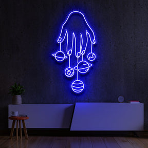 "Cosmic Hand" Neon Sign by Neon Icons