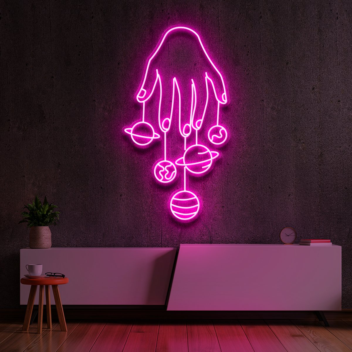 "Cosmic Hand" Neon Sign by Neon Icons